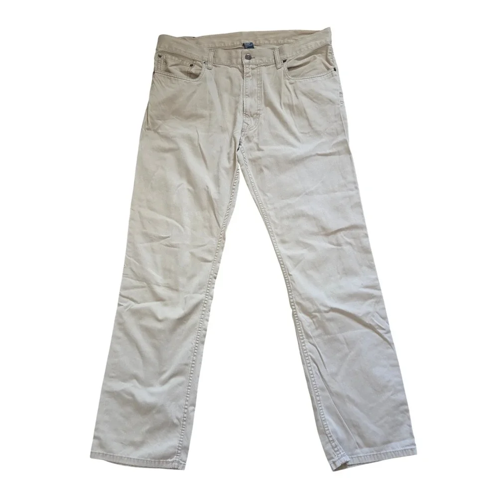 Polo Ralph Lauren Mens Khaki Pants 36x32 Straight Leg Cotton Twill Tan V196820